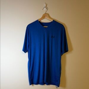 Under Armour Blue V-Neck Athletic Tee